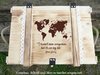 Maritime Erinnerungskiste "Weltkarte" mit persönlicher Gravur / Aufbewahrungsbox