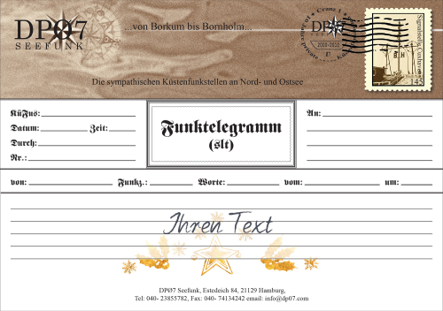 SLT - Heiliger Christophorus - Schmuckblatt Telegramm